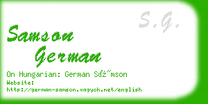 samson german business card